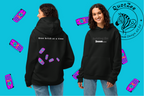 Purple QuotZee hoodie featuring Nokia-themed design, casual fit, soft fabric, and front pocket, perfect for comfortable everyday wear.