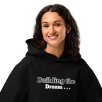Purple Nokia QuotZee unisex oversized hoodie with front pocket and bold logo design, heavyweight fabric for comfort and style.